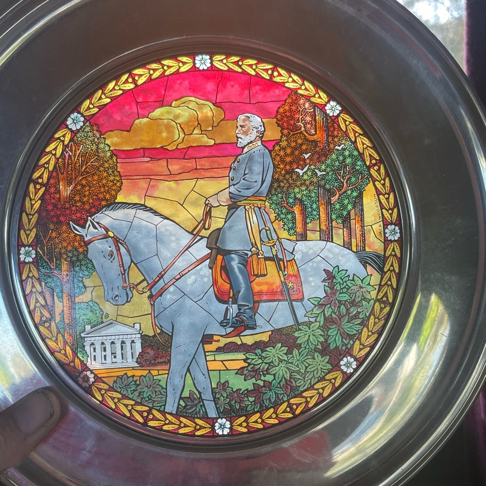 Stunning Multicolor Stained Glass Art Plate